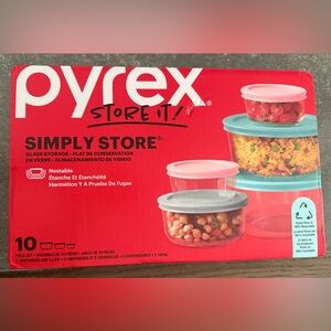 Pyrex Simply Store 10 piece glass storage set